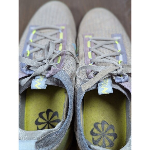 Nike Air Vapormax DH4084-003 Running Sneaker Shoes Mens 9 Gray Neon Green Knit - Picture 14 of 16